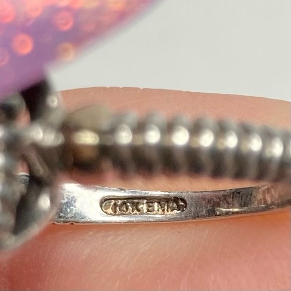 14K EMA Signed Smoky Topaz Quartz & Sterling Ring Size 7 LIKE NEW - Picture 3 of 16